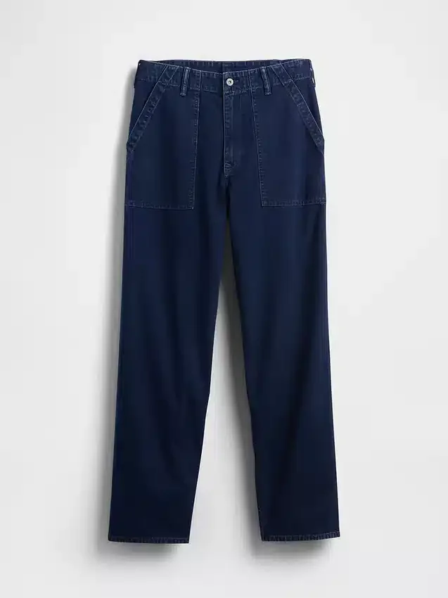 Baggy-Jeans aus Canvas