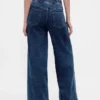 Baggy-Jeans aus gestricktem Denim mit mittlerer Leibhöhe