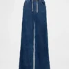 Baggy-Jeans aus gestricktem Denim mit mittlerer Leibhöhe