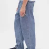 Baggy-Jeans aus schwerem Chambray