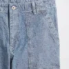 Baggy-Jeans aus schwerem Chambray