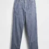 Baggy-Jeans aus schwerem Chambray