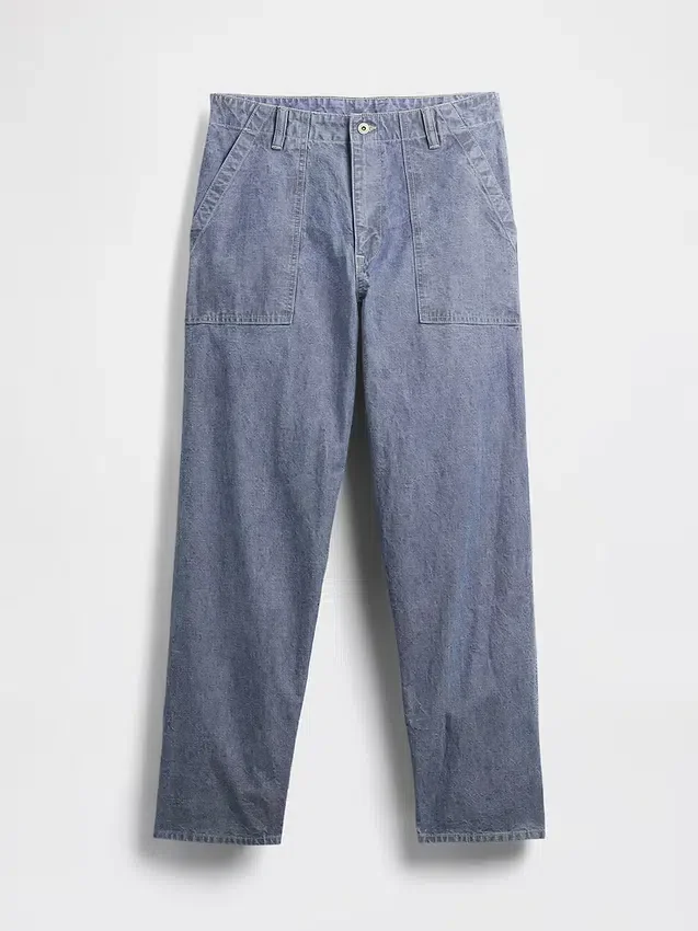 Baggy-Jeans aus schwerem Chambray