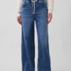 Baggy-Jeans aus Strick mit mittlerer Leibhöhe