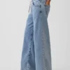 Baggy-Jeans aus Strick mit mittlerer Leibhöhe