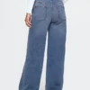 Baggy-Jeans aus Strick mit mittlerer Leibhöhe