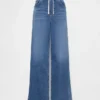 Baggy-Jeans aus Strick mit mittlerer Leibhöhe