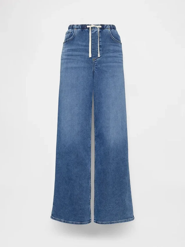 Baggy-Jeans aus Strick mit mittlerer Leibhöhe