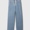 Baggy-Jeans aus Strick mit mittlerer Leibhöhe