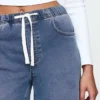 Baggy-Jeans aus Strick mit mittlerer Leibhöhe