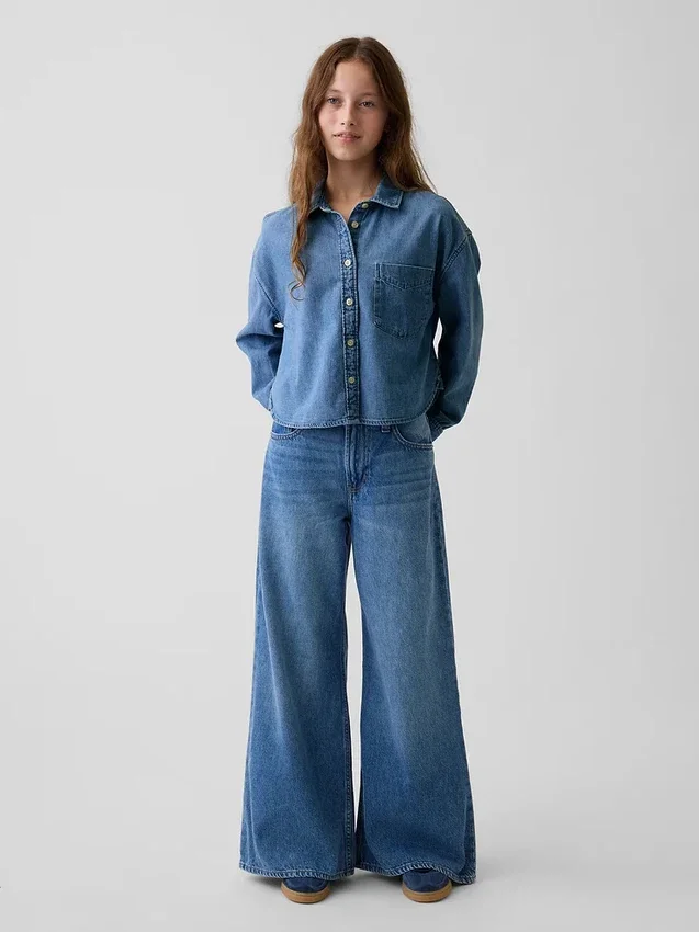Baggy-Jeans für Kinder mit niedriger Leibhöhe
