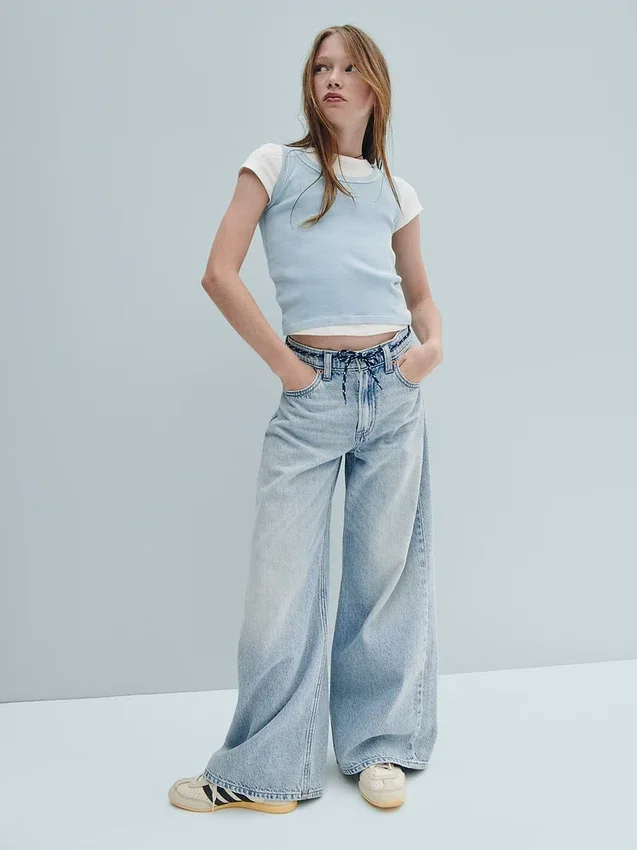 Baggy-Jeans für Kinder mit niedriger Leibhöhe