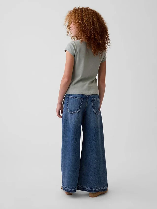 Baggy-Jeans für Kinder mit niedriger Leibhöhe und Stickerei