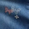 Baggy-Jeans für Kinder mit niedriger Leibhöhe und Stickerei