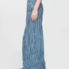 Baggy-Jeans mit mittlerer Leibhöhe aus ultraweichem Denim mit Streifenmuster
