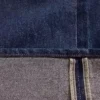 Baggy-Jeans mit mittlerer Leibhöhe, Metallic-Effekt und Umschlag