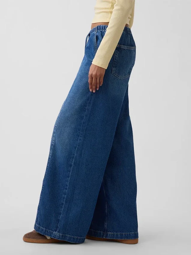 Baggy-Jeans mit mittlerer Leibhöhe, ultrweichem Tragegefühl und dezenten Nähten