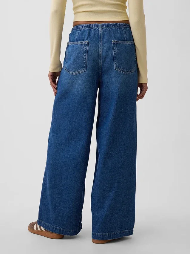 Baggy-Jeans mit mittlerer Leibhöhe, ultrweichem Tragegefühl und dezenten Nähten