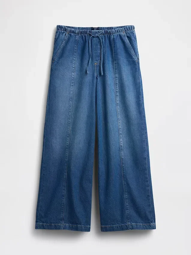 Baggy-Jeans mit mittlerer Leibhöhe, ultrweichem Tragegefühl und dezenten Nähten