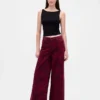 Baggy-Jeans mit mittlerer Leibhöhe und Blumenmuster