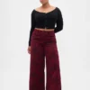Baggy-Jeans mit mittlerer Leibhöhe und Blumenmuster