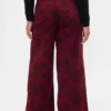 Baggy-Jeans mit mittlerer Leibhöhe und Blumenmuster
