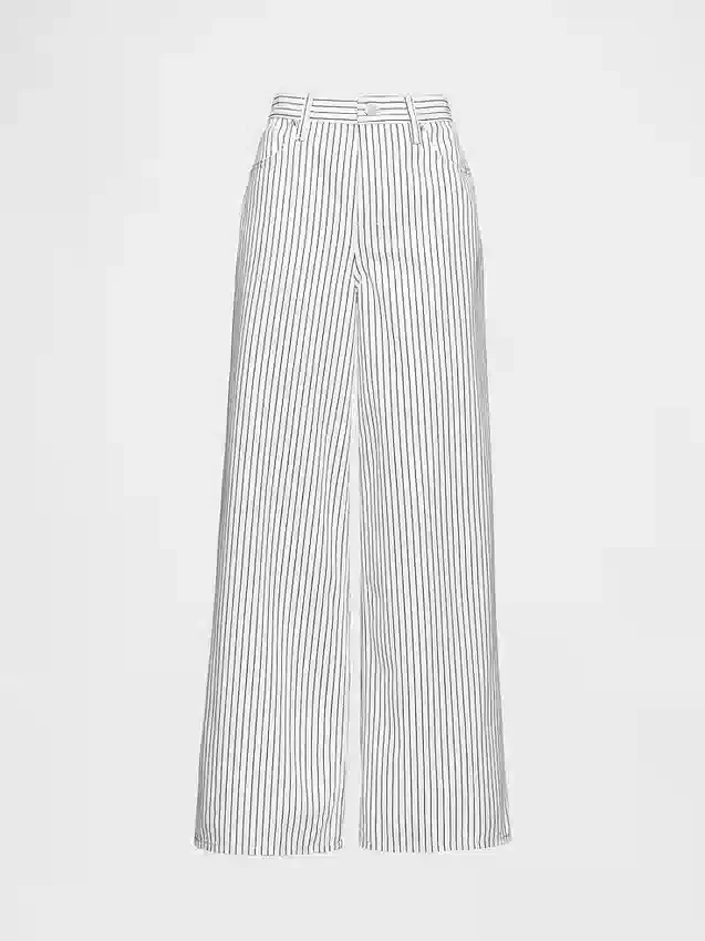 Baggy-Jeans mit mittlerer Leibhöhe und Denim-Streifen