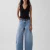 Baggy-Jeans mit mittlerer Leibhöhe und konischem Bein