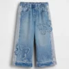 Baggy-Jeans mit Schmetterlingsmotiv zum Hineinschlüpfen für Baby & Kleinkind