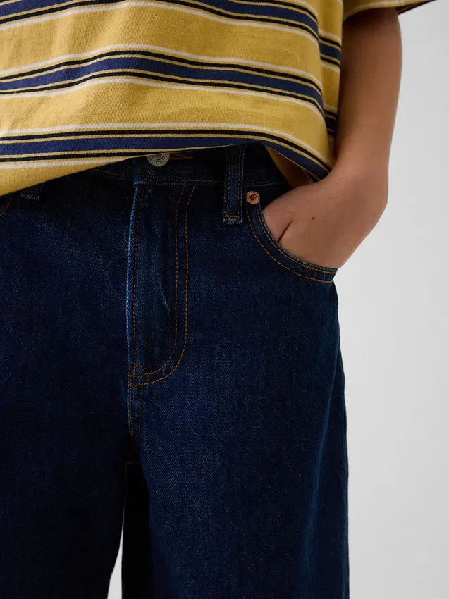 Baggy-Jeans-Shorts für Kinder