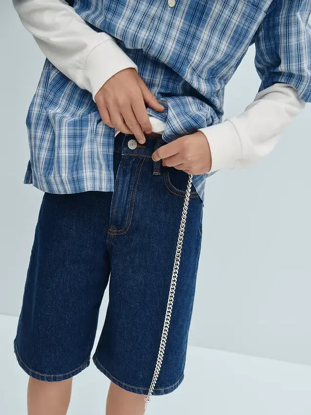 Baggy-Jeans-Shorts für Kinder