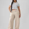Baggy-Khakihose mit mittlerer Leibhöhe