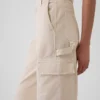Baggy-Khakihose mit mittlerer Leibhöhe