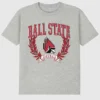 Ball State University „Laurels“ T-Shirt mit dunklem Aufdruck
