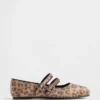 Ballerinas mit zwei Riemen im Leopardenmuster