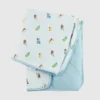 Bambus-Babydecke „Little Trucks“