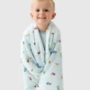 Bambus-Babydecke „Little Trucks“