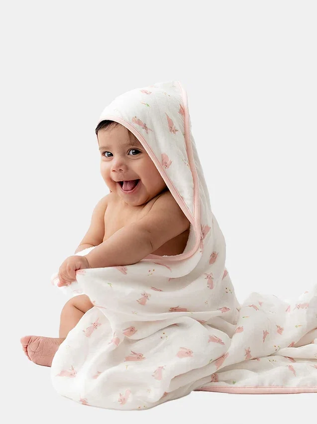 Bambus-Kapuzenhandtuch-Set „Little Bunny“
