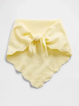 Bandana-Schal aus 100 % Baumwolle mit Lochstickerei