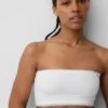 Bandeau-Bralette aus Bio-Stretch-Baumwolle mit Spitzenbesatz