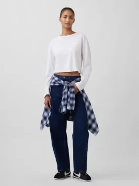 Barrel-Jeans mit hoher Leibhöhe