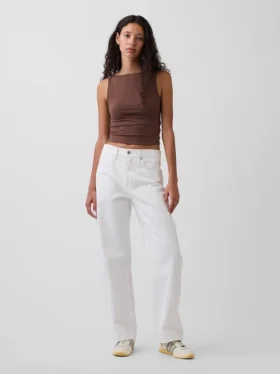 Barrel-Jeans mit hoher Leibhöhe