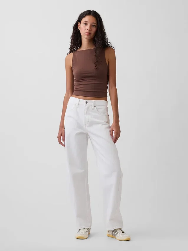 Barrel-Jeans mit hoher Leibhöhe