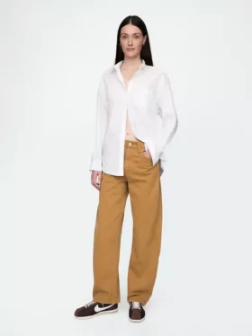 Barrel-Jeans mit hoher Leibhöhe
