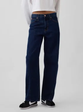 Barrel-Jeans mit hoher Leibhöhe
