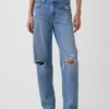 Barrel-Jeans mit hoher Leibhöhe