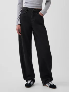 Barrel-Jeans mit hoher Leibhöhe