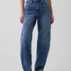 Barrel-Jeans mit hoher Leibhöhe