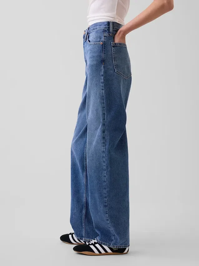 Barrel-Jeans mit hoher Leibhöhe