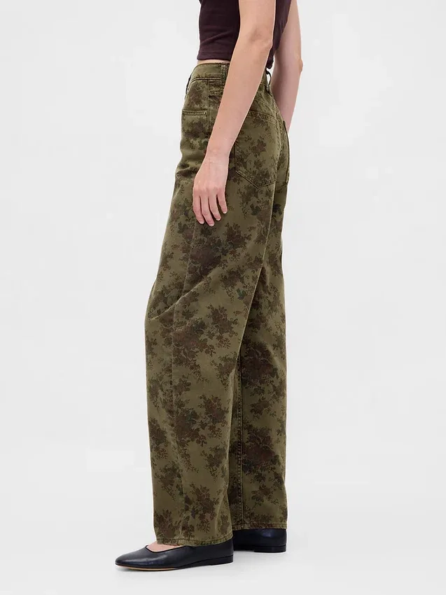 Barrel-Jeans mit hoher Leibhöhe